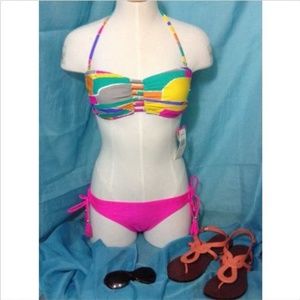 NWT Raisins Woman's Halter Bikini Pink